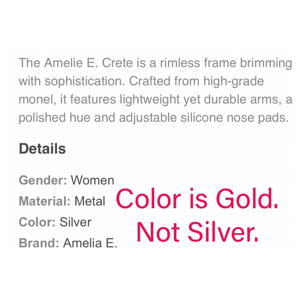 AMELIA E. “Crete” FRAMELESS EYEWEAR - Picture 7 of 8